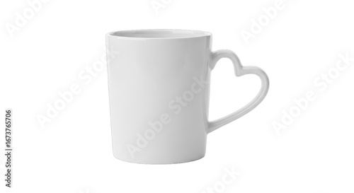 white ceramic mug with heartshaped handle a symbol of love and warmth