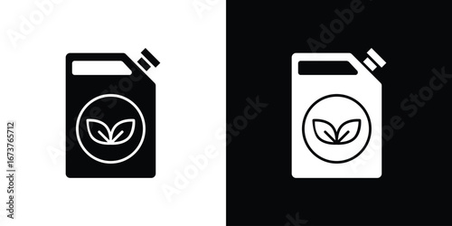 Biofuel canister icon symbol logo. Graphic template.