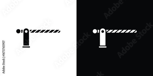 Barrier icon symbol logo. Graphic template.