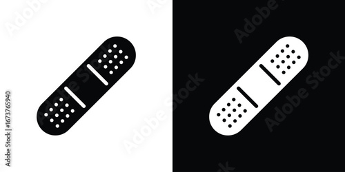 Band aid icon symbol logo. Graphic template.