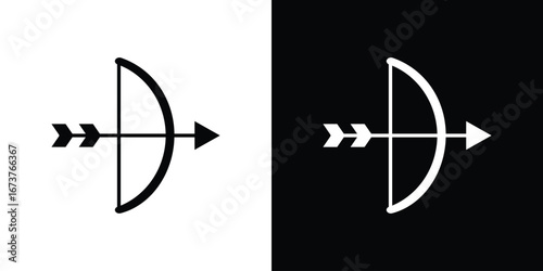 Archery icon symbol logo. Graphic template.