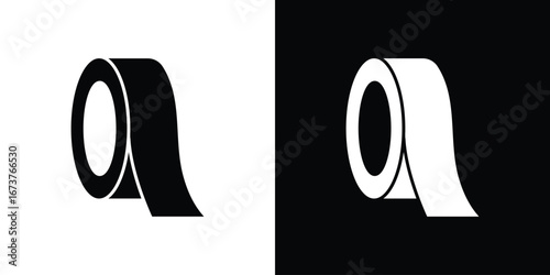 Adhesive tape icon symbol logo. Graphic template.