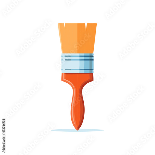 Detailed Paint Brush Close Up Painting Tool for Art and Wall Paint Application