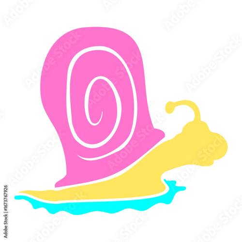 Snail shell Silhouette cute sweet little spiral