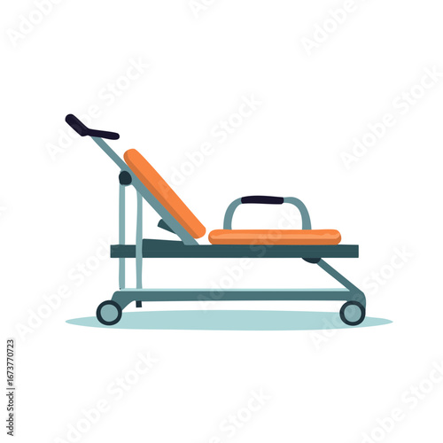 Illustration of a Hospital Gurney in a Vector Style