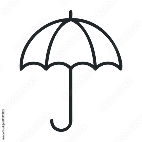 Protect yourself from rain essential umbrella guide for outdoor enthusiasts in all weather conditions. Outline vector illustration