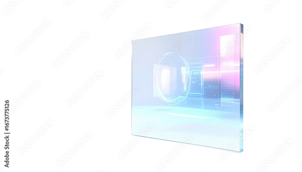 Fototapeta premium Futuristic Holographic Display Panel for Advanced Technology Concepts.