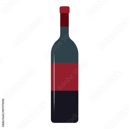 red wine bottle with blank label