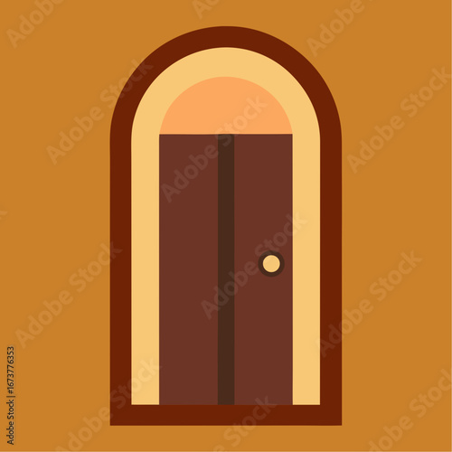 vector illustration of a door