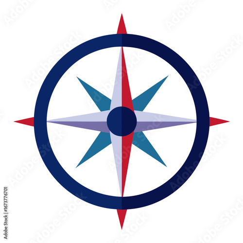 vector compass isolated on white