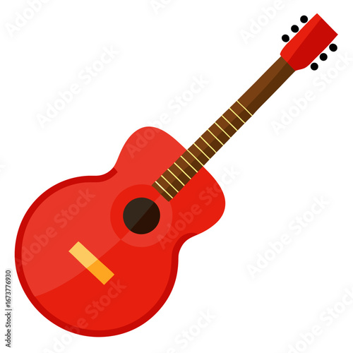 acoustic guitar isolated on white