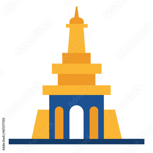 vector illustration of a greek temple