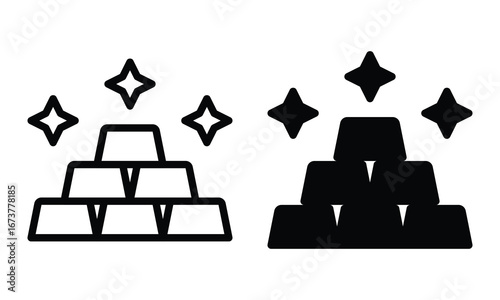 Gold icon with outline and glyph style.