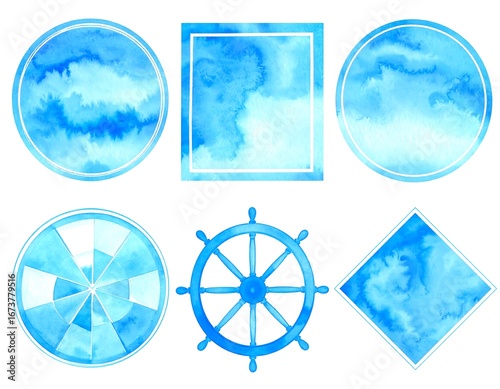 Abstract watercolor shapes