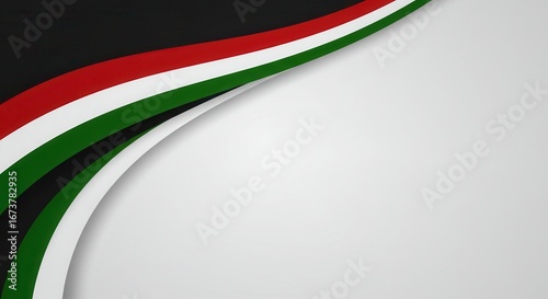 Kenya Jamhuri Day Abstract Background with National Flag Colors and Text 