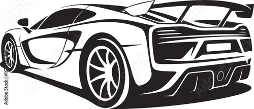 Vector cartoon illustration of a classic retro sports car, perfect for a race or transport design