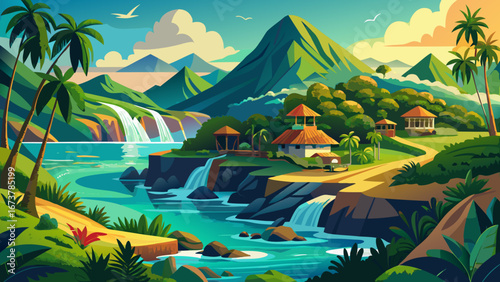 Anjouan Island in Comoros feels timeless. Terraced plantations climb green hillsides, waterfalls plunge into hidden valleys, and tranquil beaches open to lagoons filled with shimmering marine life.