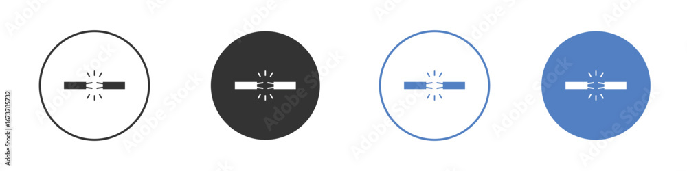 Obraz premium Broken Wire Icon icon simple minimalist Vector EPS