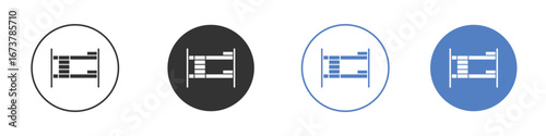 Bunk bed icon simple minimalist Vector EPS