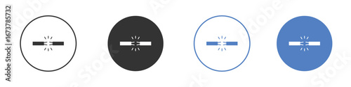 Broken Wire Icon icon simple minimalist Vector EPS