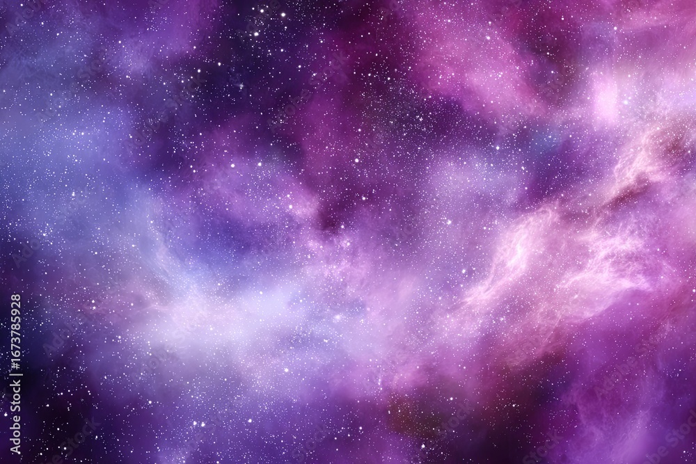 Naklejka premium Cosmic Nebula A Universe of Purple Hues