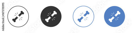 Broken bone icon simple minimalist Vector EPS