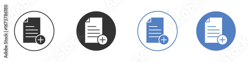 Add document icon simple minimalist Vector EPS
