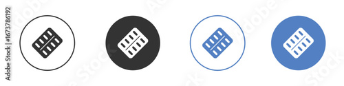 Blister drug pack icon simple minimalist Vector EPS
