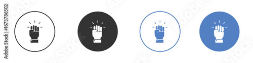 Will power icon simple minimalist Vector EPS