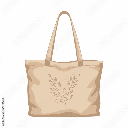 Stylish eco friendly tote bag with delicate leaf design for sustainable living and reusable shopping convenience fashion forward trendsetter carrying essentials everyday