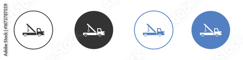 Tow truck icon simple minimalist Vector EPS