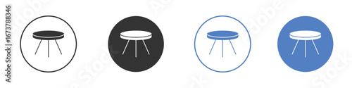 Stool icon simple minimalist Vector EPS