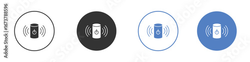 Smart speaker icon simple minimalist Vector EPS