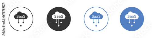 SaaS icon simple minimalist Vector EPS