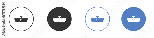 Rear mirror icon simple minimalist Vector EPS