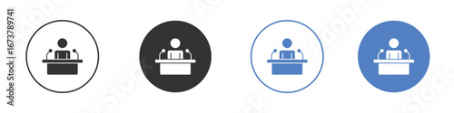 Politician speaker icon simple minimalist Vector EPS