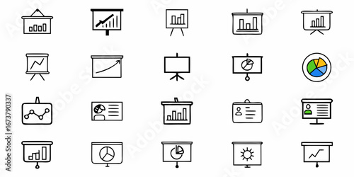 Dynamic presentation charts and diagrams ready for your next big business meeting, all in one scalable collection