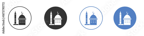 Mosque icon simple minimalist Vector EPS