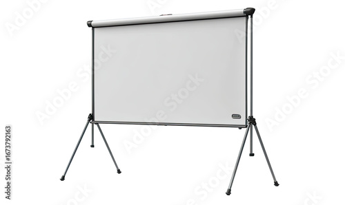 Portable projector screen with adjustable stand