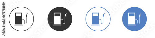 Gas station icon simple minimalist Vector EPS