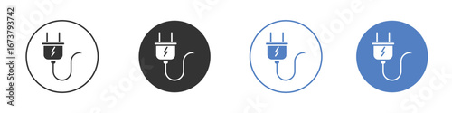 Electric plug icon simple minimalist Vector EPS
