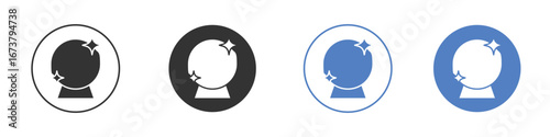 Crystal ball icon simple minimalist Vector EPS