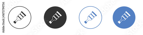 Crutch icon simple minimalist Vector EPS