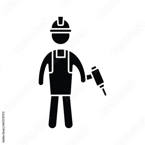 Drill machine Vector Icon which can easily modify or edit