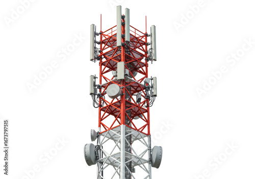 Isolated cellular communication tower for telecom, 5G internet and mobile broadcasting