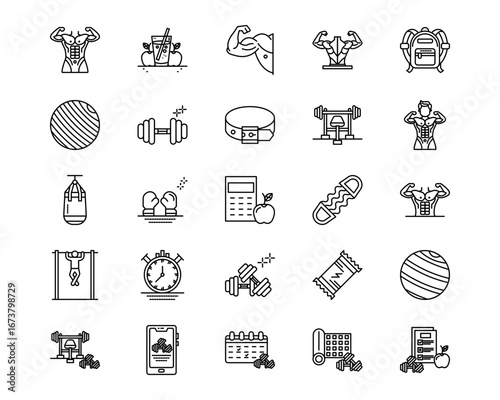 Gym Line Vector Icons
