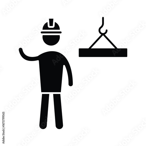 Container lifter Vector Icon which can easily modify or edit