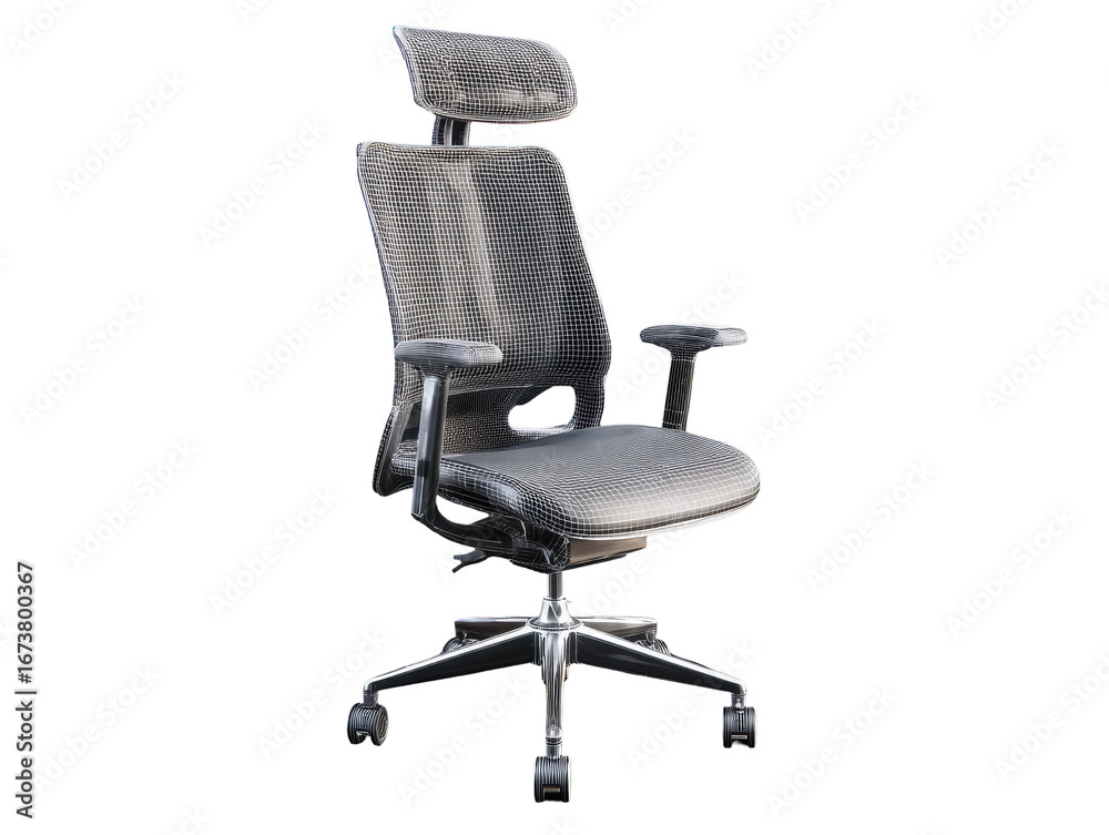 Fototapeta premium Gray ergonomic office chair