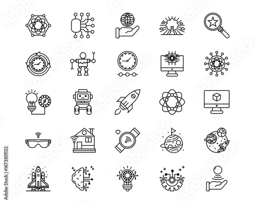 The Future Line Vector Icons