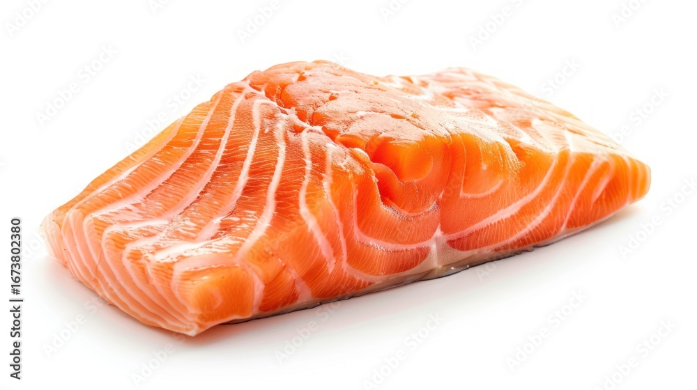 Raw salmon fillet piece Raw salmon fillet piece